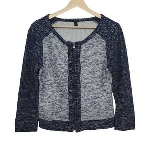 J. Crew Bouclé Jacket in Indigo Colorblock #300